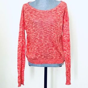 Patterson J Kincaid PJK knit orange cropped sweater